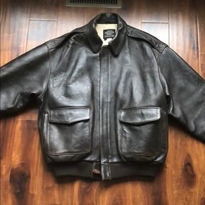 Avirex Leather Bomber Jacket Size XXL